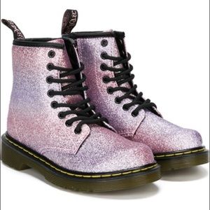 Kids Size 3 Pink Glitter Dr.Martens